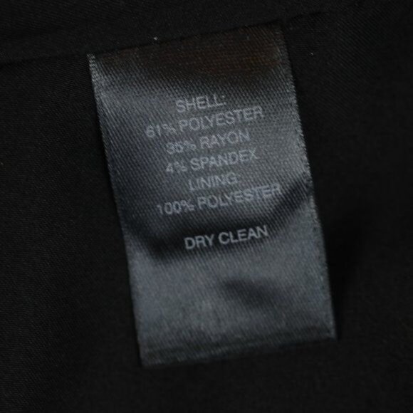 White House Black Market Women's Size 0 Black Single Breasted 3/4 Sleeve Blazer - Picture 9 of 9